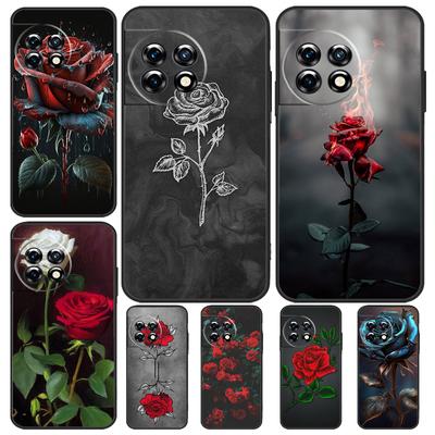 Rose Flower Floral Case For OnePlus 10 Pro 8 9 11 8T 9R 9RT 10T OnePlus Nord 2T 2 CE 3 Lite N30 N20 N10 Cover