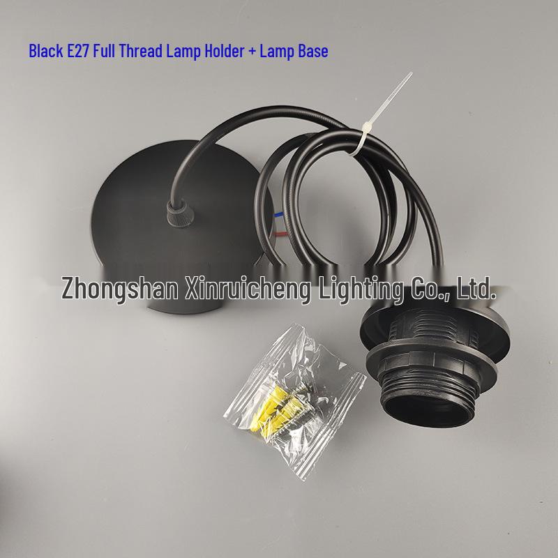 E27 Screw Base Lamp Holder with Ceiling Plate and Power Cord for DIY Hanging Lanterns