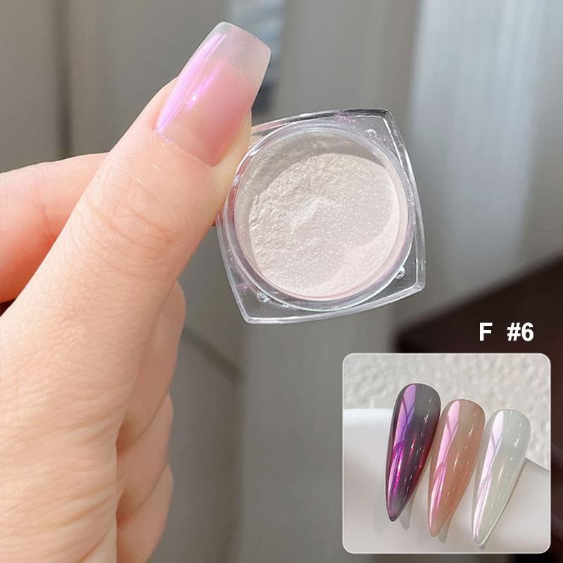 

Moonlight Pearl Magic Mirror Powder Aurora Nail Powder Glitter Dust Chrome Nail Art Decoration Painting Tool Manicure Salon Diy F