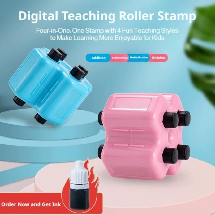 Portable Mathematics Practice Roller Stamper Educational Math Teaching Aid For Classroom Math Practice Worksheets