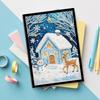 Colorful Finish DIY Pearl and Diamond Notebook Art Handmade Santa Claus Diamond Painting Notebook Kit 3D Visual Effect Snowman