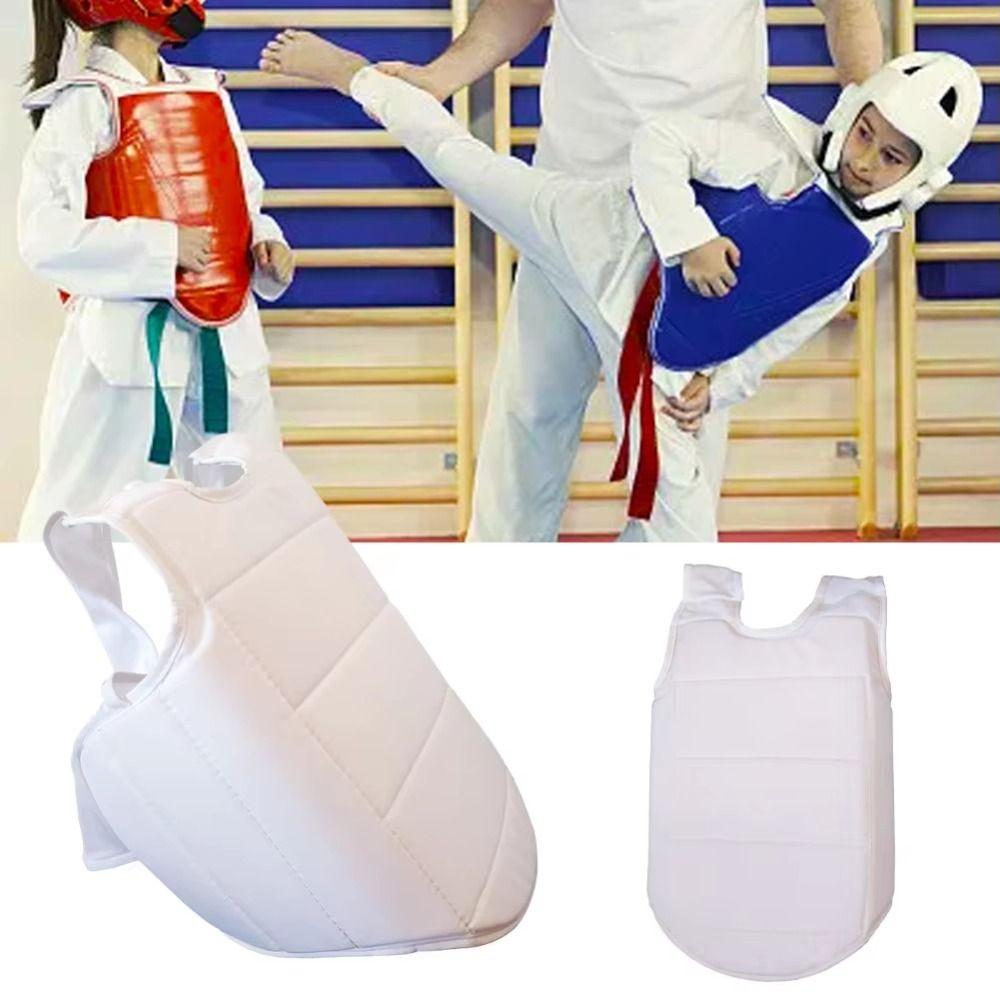 Adjustable Taekwondo Protector Vest Heavy Punching Karate Chest Protective Adults Kids