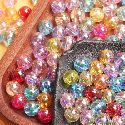 Perline distanziatrici 1000/500 pezzi 6MM-10MM Creazione di gioielli Accessorio per gioielli di moda fai da te Forma rotonda Braccialetto Dipartimento Perline acriliche