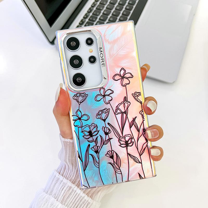 Geeignet für Samsung S24ultra Handyhülle Imd Bunt S25plus Galvanisiert Laser A55 5G Schutzhülle