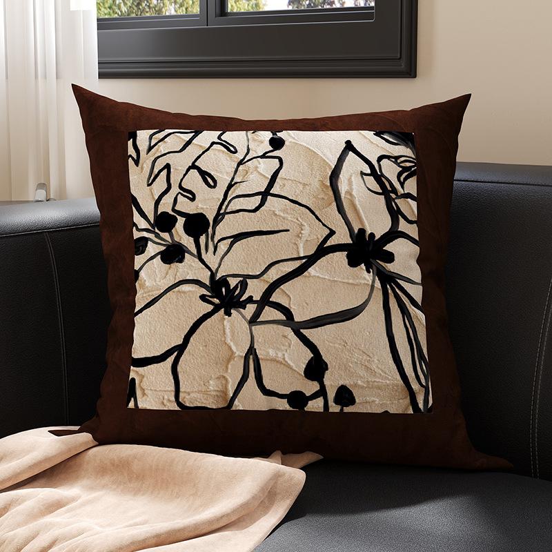 Copricuscini decorativi stile francese 45x45cm con imbottitura, Cuscini decorativi in misto lino per divano, letto, soggiorno