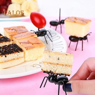 12Pcs Fruit Fork Cartoon Ant-Shaped Fruit Fork Safe Durable Reusable Dessert Fork for Home Kitchen Party