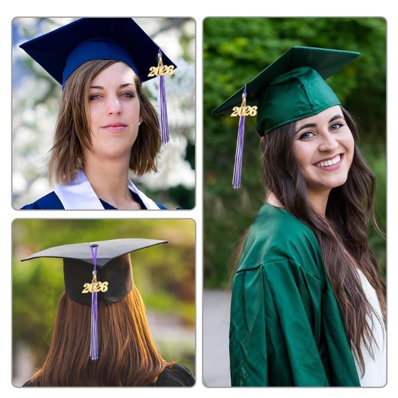 10 Piezas Borlas de Graduación 2026 con Colgante del Año Borlas para Birretes y Togas Académicas y Ceremonias de Graduación