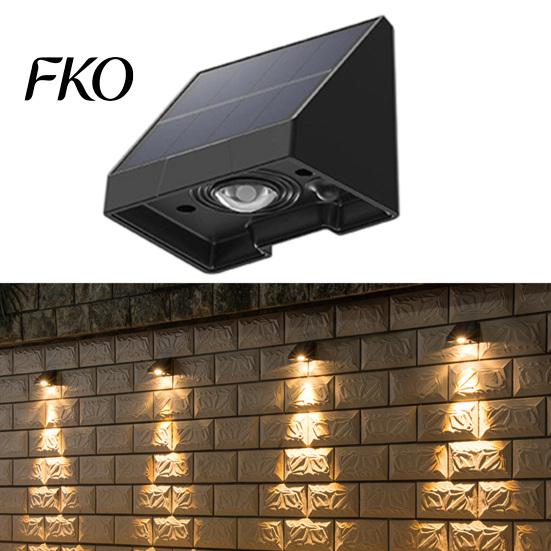 Solar Courtyard Lighting Fence Light, Outdoor Wall Washer Waterproof Large Capacity Battery Lights Lamp, Garden Street Balcony Yard Stairs Decor