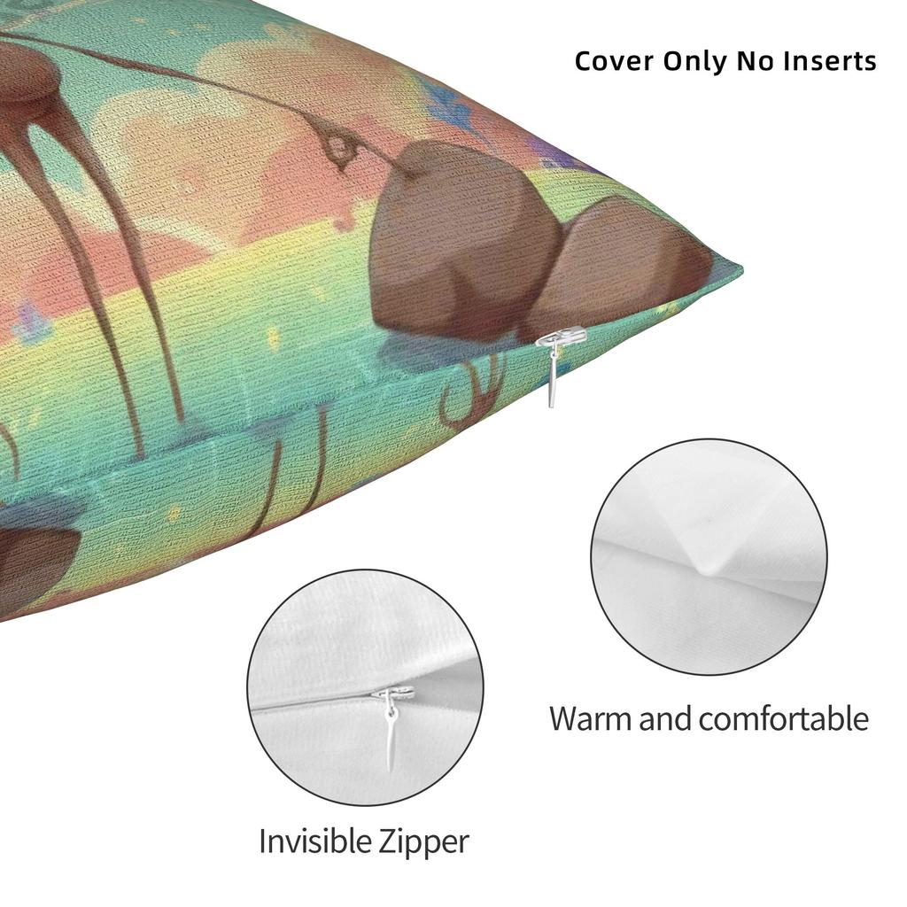 Cartoon Marcus The Worm Pillow Cover Novelty Pillow Case For Couch Sofa Bedroom Comfy Cushion Cover Birthday Gift