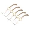 5 Pcs Star Tassel Hanging Ornament Elegant Wood Beads Jute Rope Tassel Decoration