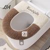 Zippered Bathroom Seat Pad Soft Plush Toilet Cover, Cartoon Warmer with Zipper Closure, Thickened Non Slip Lid Cover Cushion for Winter, Washable