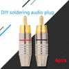 CCTV Camera Locking Audio Video Solder-Free AV Adapter Connector RCA Male Plug RCA
