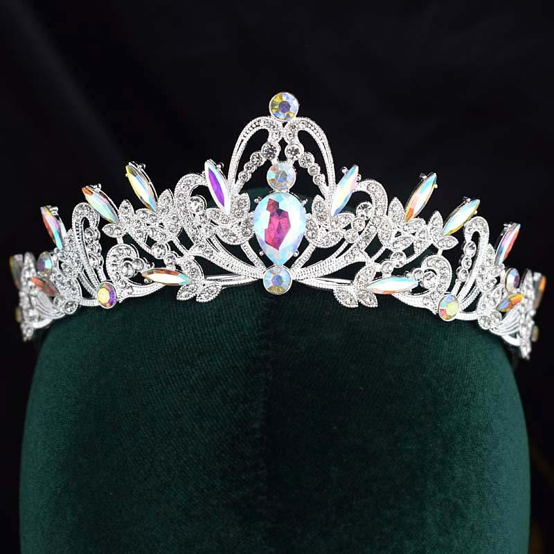 

Свадебная повязка на голову Корона Смешанный цвет Головной убор Корона для волос Повязка для волос Корона принцессы на день рождения Аксессуары для сцены Конкурс красоты