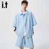 Men's New Chinese Style Shirt & Shorts Set