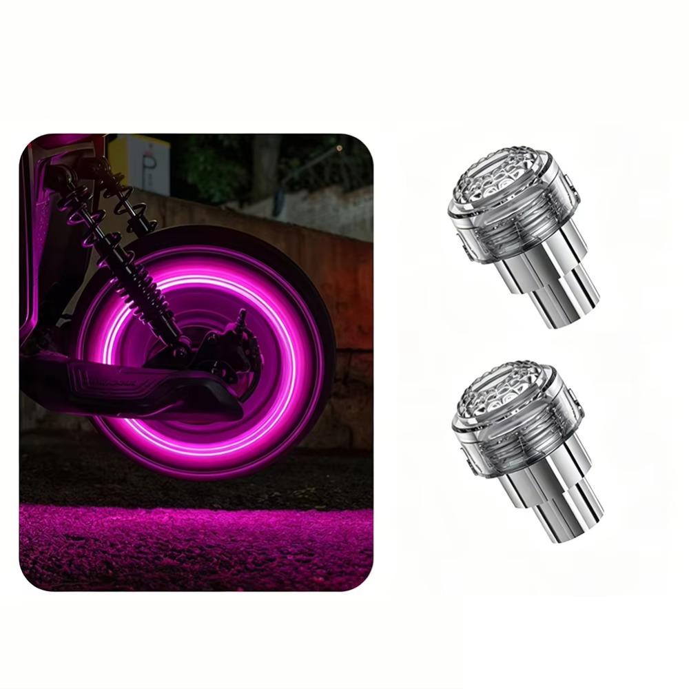 2Pcs Motion Sensor LED Neon Flash Lamp Single/Seven Colors Rim Strobe Warning Lamp  Bicycle Tire