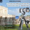 INNOREL Carbon Fiber Camera Tripod with Ball Telescopic Extendable Working Pipe 25kg Maximum Load Panoramic Macro Video Digital Portable Tripod with
