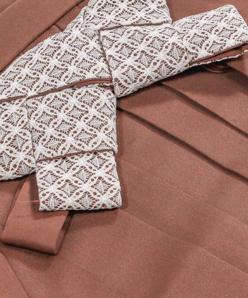 Graduation Hakama with Lace Single Junior Chestnut [KYOETSU] Cord, Plain, Piece, (18. Brown, 91cm)