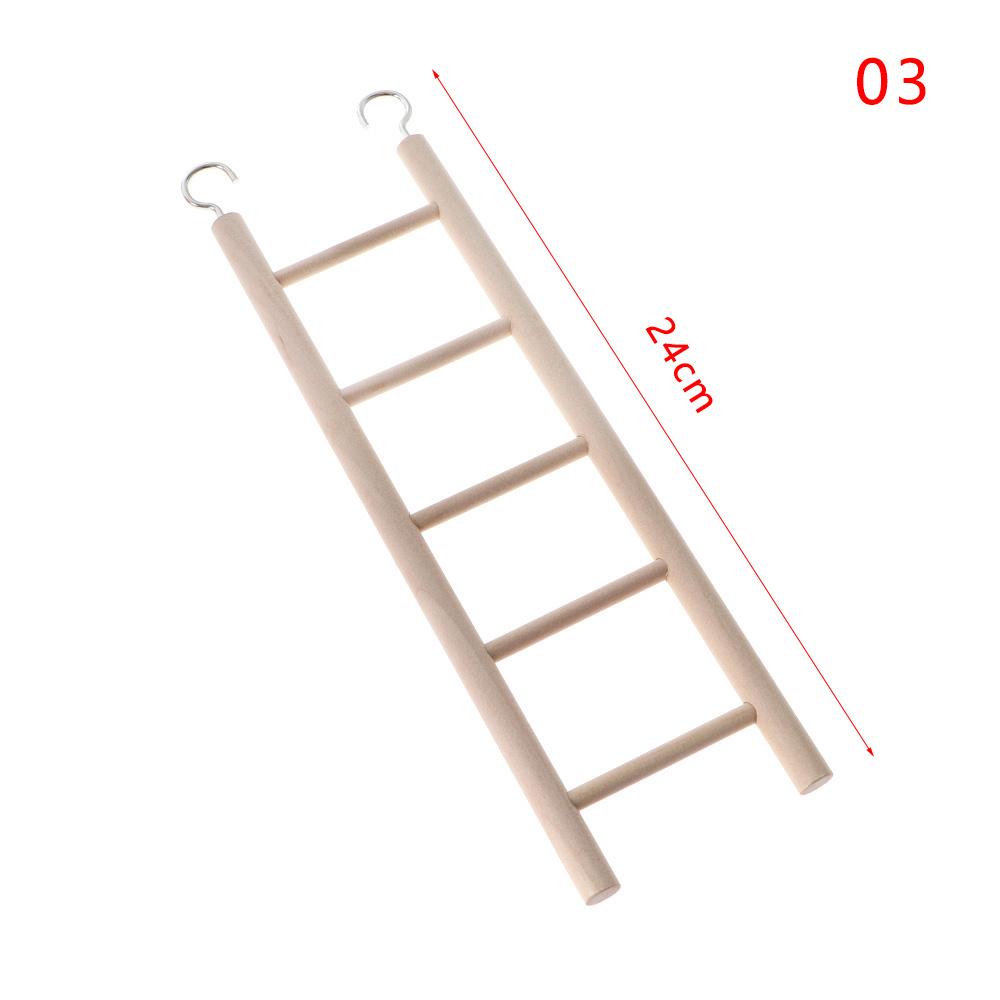 1PC Birds Toy Wooden Ladders Swing Scratcher Perch Climbing Ladder Bird Cage DIY Hanging Decor Hamsters Parrot Toys Pet Supplies