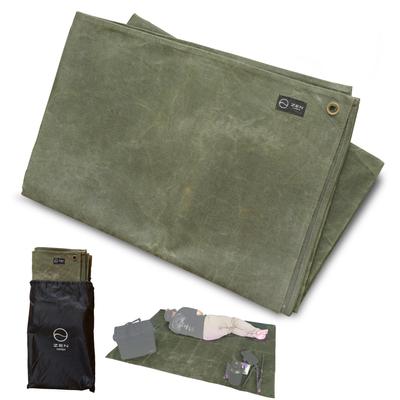 ZEN Camps Cearşaf Cort Cearşaf Impermeabil Pânză Cerată cu Parafină Rustic Camping 194cm136cm (oliv)