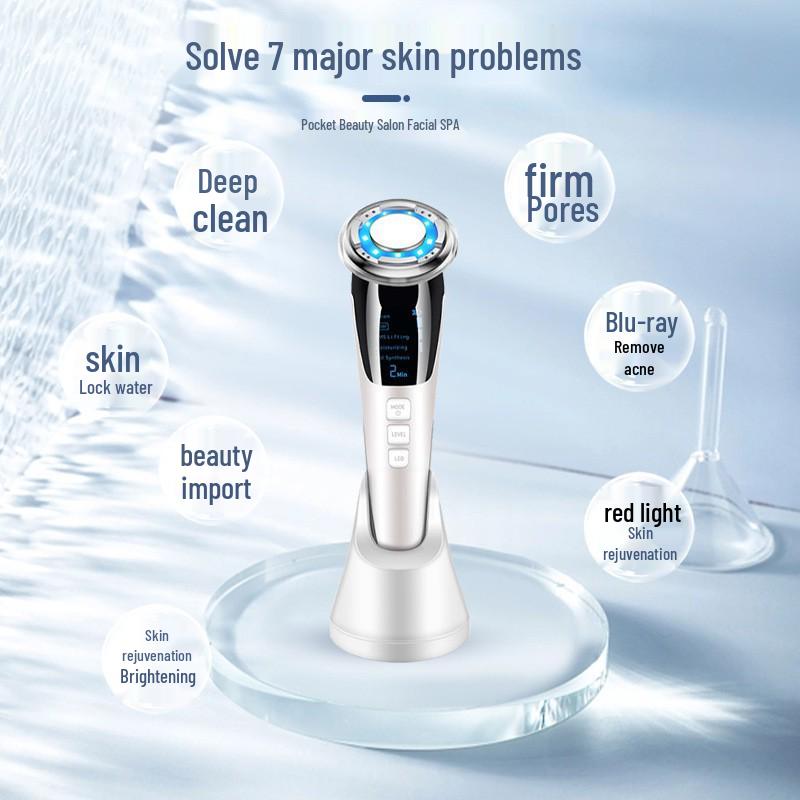 EMS Microcurrent Photon Rejuvenation Facial Lifting Massager with Hot/Cold Therapy