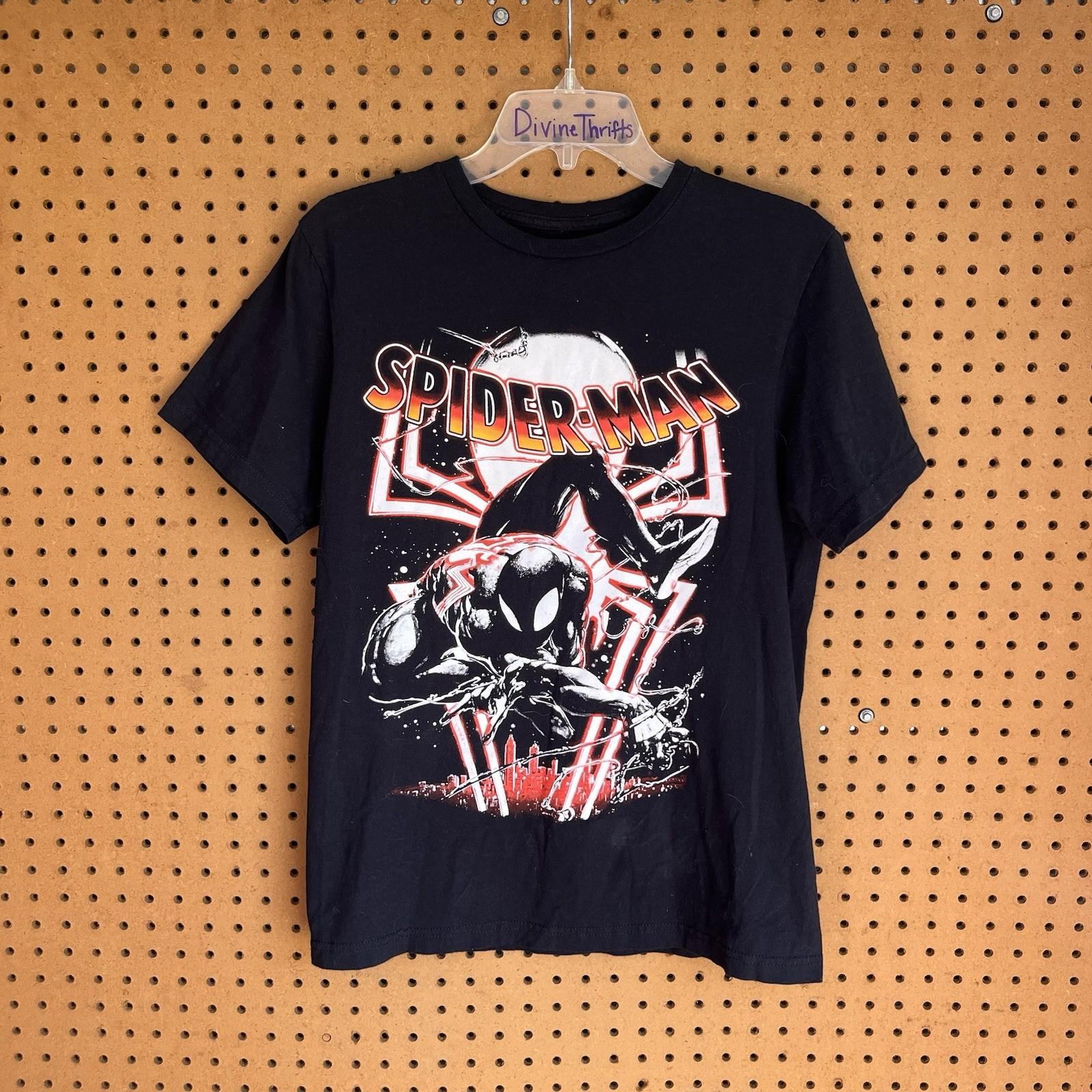 Marvels Men’s The Amazing Spider Man Black Suit Graphic T-Shirt Size Small S