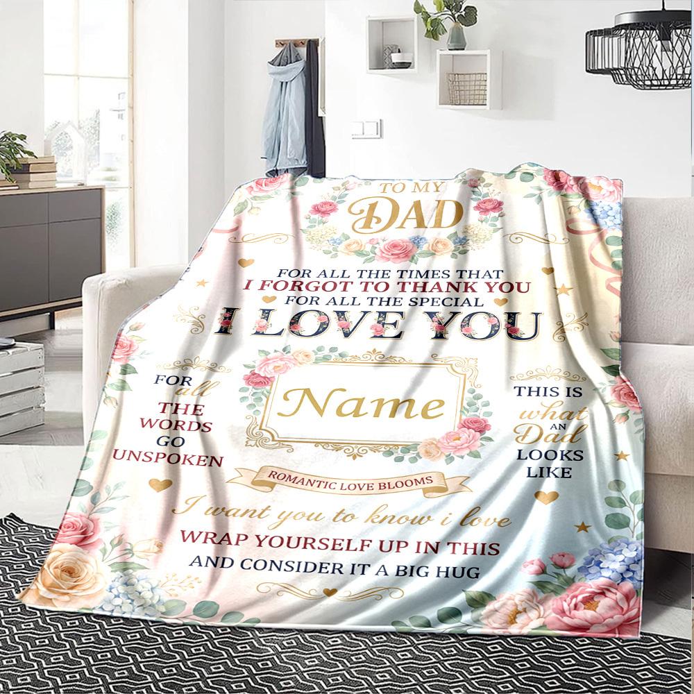 Dad'S Love And Appreciation Multipurpose Blanket Ultrasoft Versatile For Sofa Couch Office Bed Picnics Four Seasons Multipurpose Modern Perfect Gift