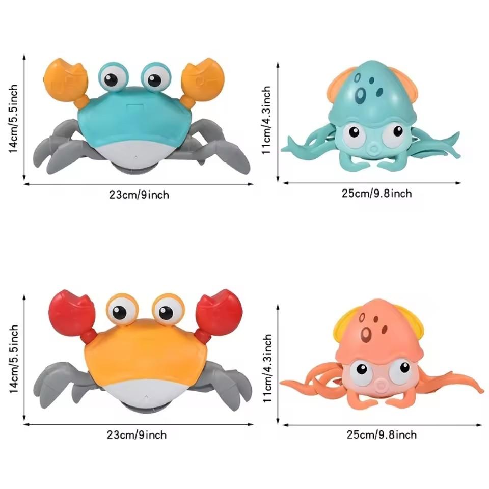 Children Induction Escape Octopus Crab Crawling Toy Infant Electronic Pets Musical Playthings Learning Christmas Gift Idea Baby Toddler Moving Toy