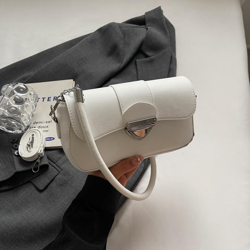 Foreign Casual Bag Women's 2025 New Trendy Spring and Summer Retro Messenger Bag Niche Design Solid Color Shoulder Small Square Bag