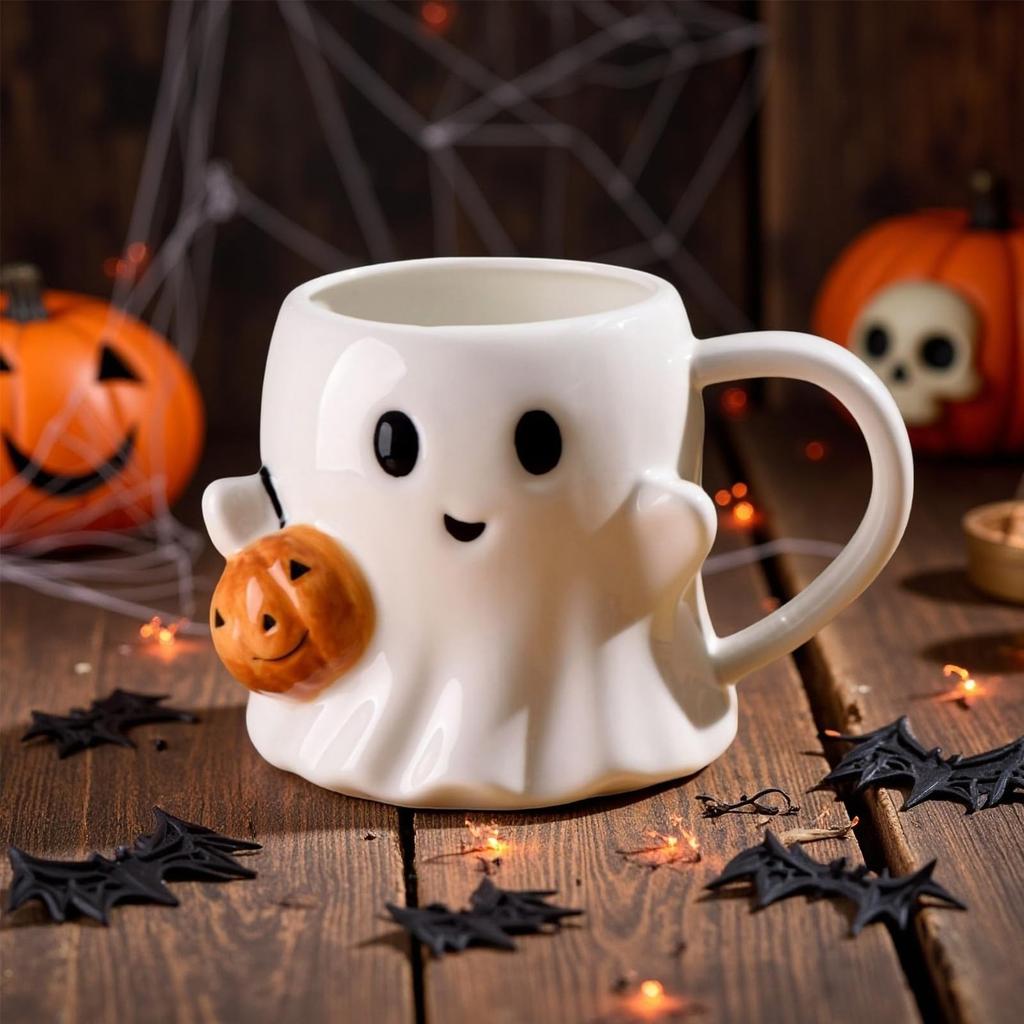 Pumpkin Halloween Water Cup Phantom Mug Creative Coffee Cup Weird Couple Cup