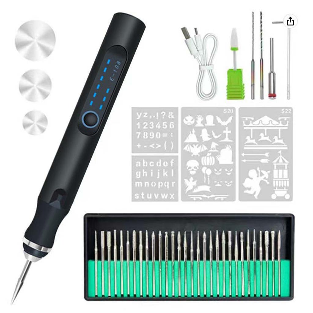 USB Akku-Rotationswerkzeug-Set Holzbearbeitung Gravurstift DIY Für Schmuck Metall Glas Mini Akku-Bohrmaschine Handwerkzeug