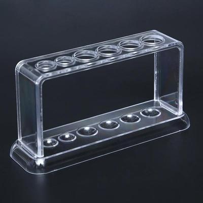 6 Holes Test Tube Holder Clear Test Tube Stand Durable Test Tube Rack