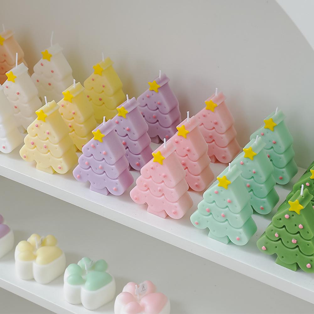 Christmas Tree Aromatherapy Candle Gift Set - Scented Party Favor