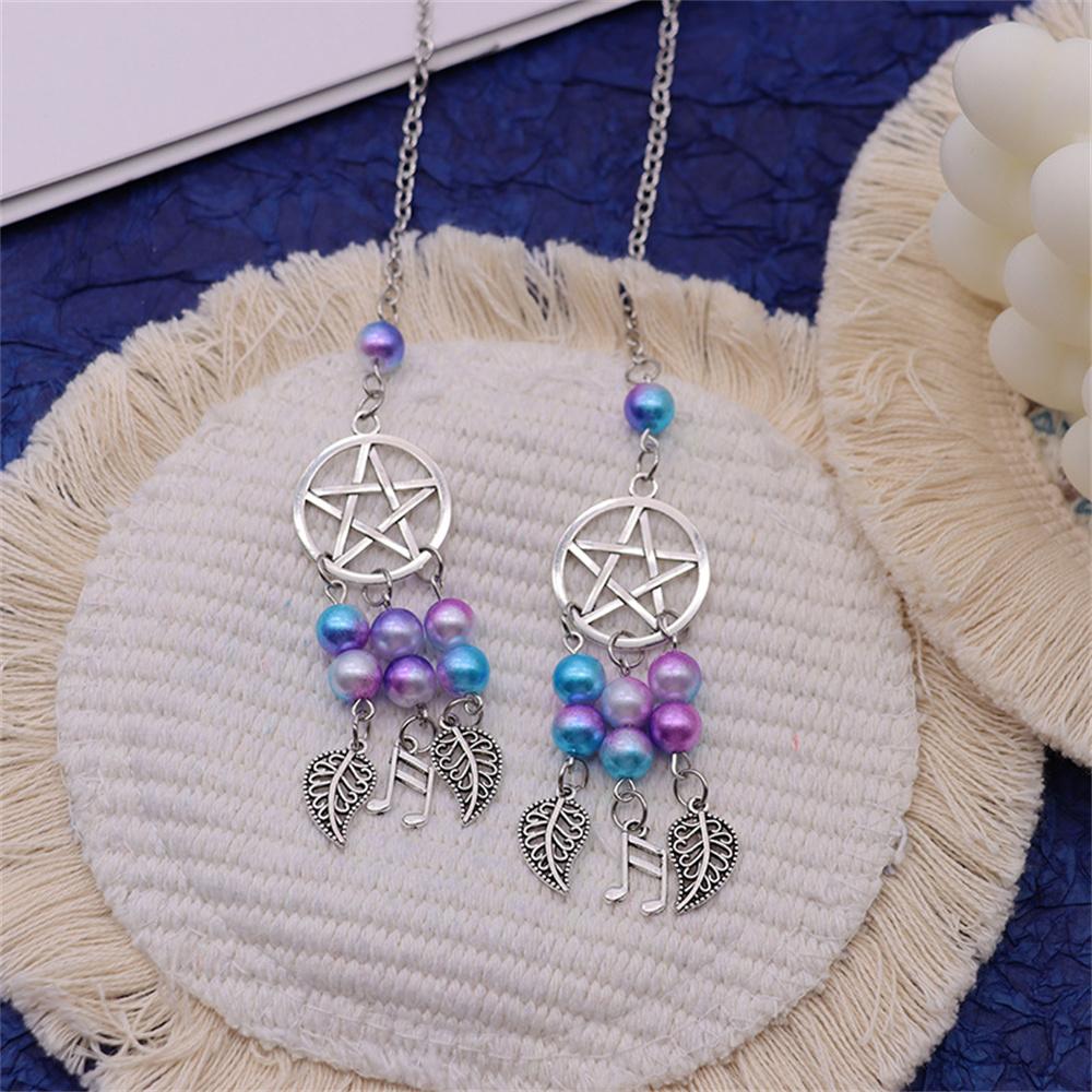 2/3PCS Alloy Dream Catcher Moon Car Pendant No Fading Keep Out Of Sight Mirror Pendant Flashing