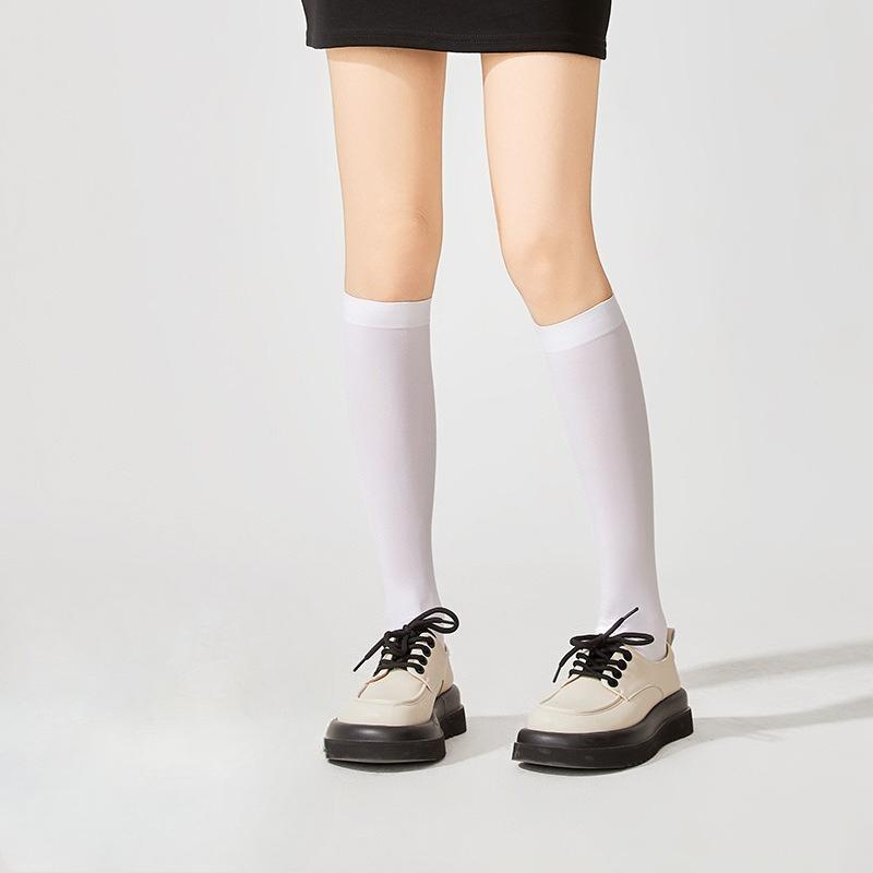 Summer Thin Knee-high Thigh-high Socks for Women, Slimming, School-style Leg Beauty Socks, Elastic Socks