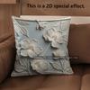 2D Floral 3D-Embossed Pattern Pillow Covers For Home Pattern Cushion Cover Suitable For Sofa Bedroom Car Pillow Cover