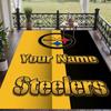 Custom Text Printed Rug Pittsburgh Steelers Non Slip Floor Carpet For Home Room Decor
