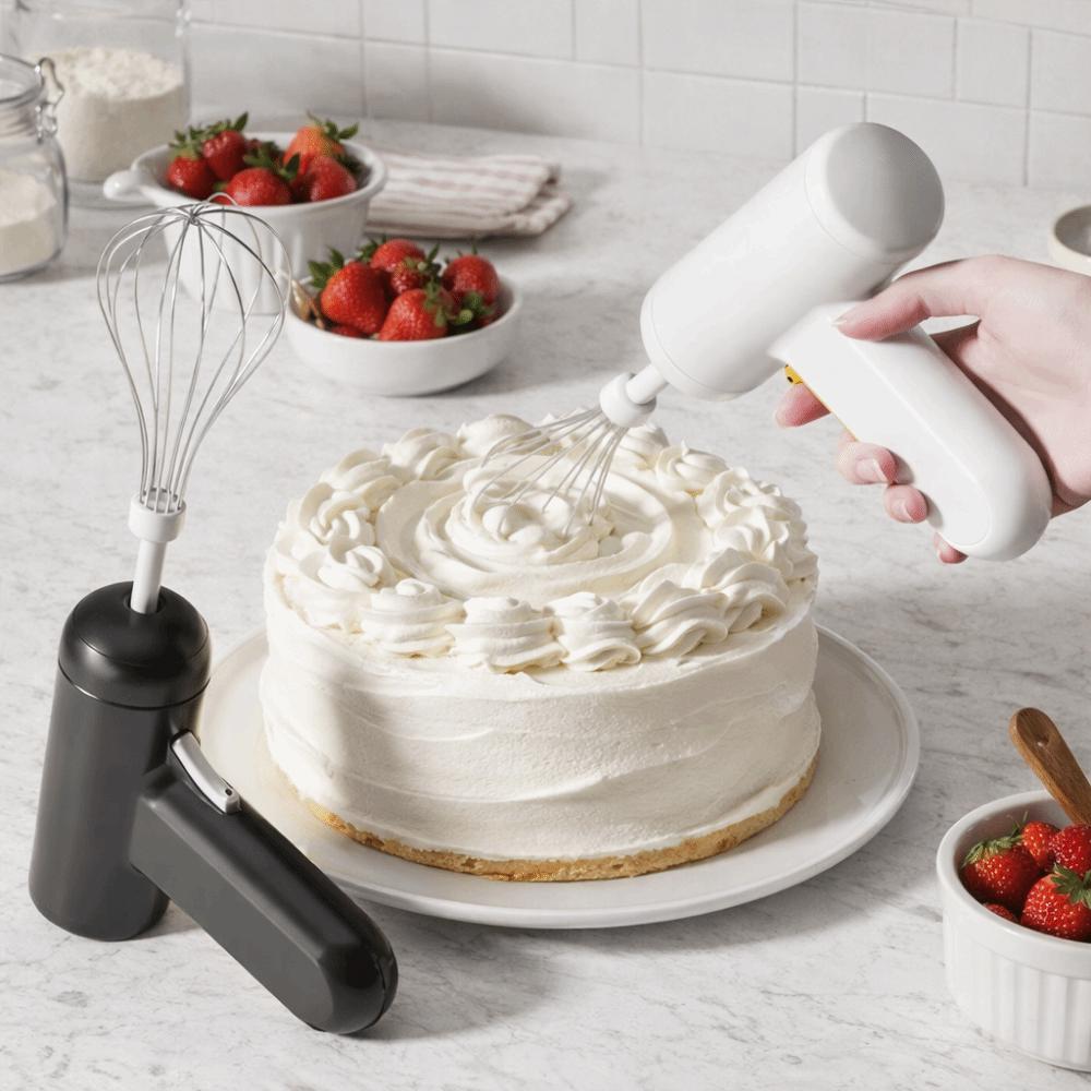 Cordless Electric Egg Beater Rechargeable Milk Frother Easy To Clean Cream Whisk  Household