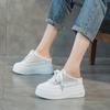Leather Bag Head Half Slippers Women's Outer Wear 2025 Spring and Summer New Mesh Breathable Thick Sole Inner Height Increase Women's Shoes 9CM Tide