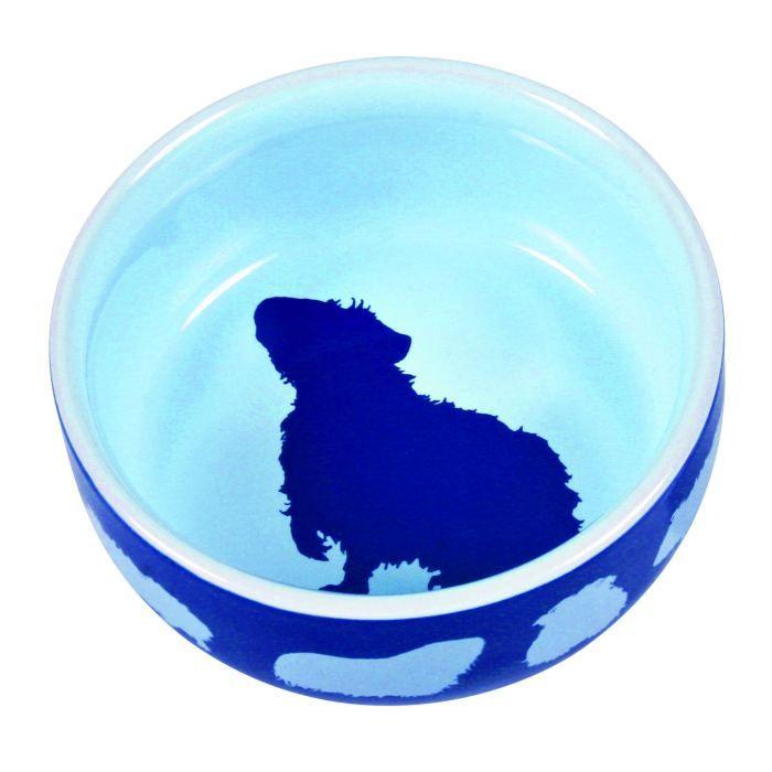 Ecuelle en céramique - TRIXIE - motifs pour cochons d'Inde - 250 ml - Bleu
