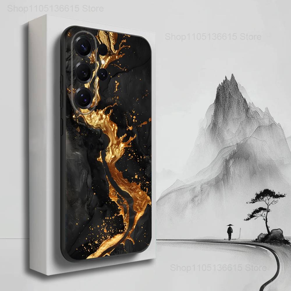 

Marble Art Black Gold Case For Samsung S21,S9,S22,S25,S20,S10,Plus,Ultra,S24,S23,FE,Lite,Soft Silicone Black SamsungS20ULTRA