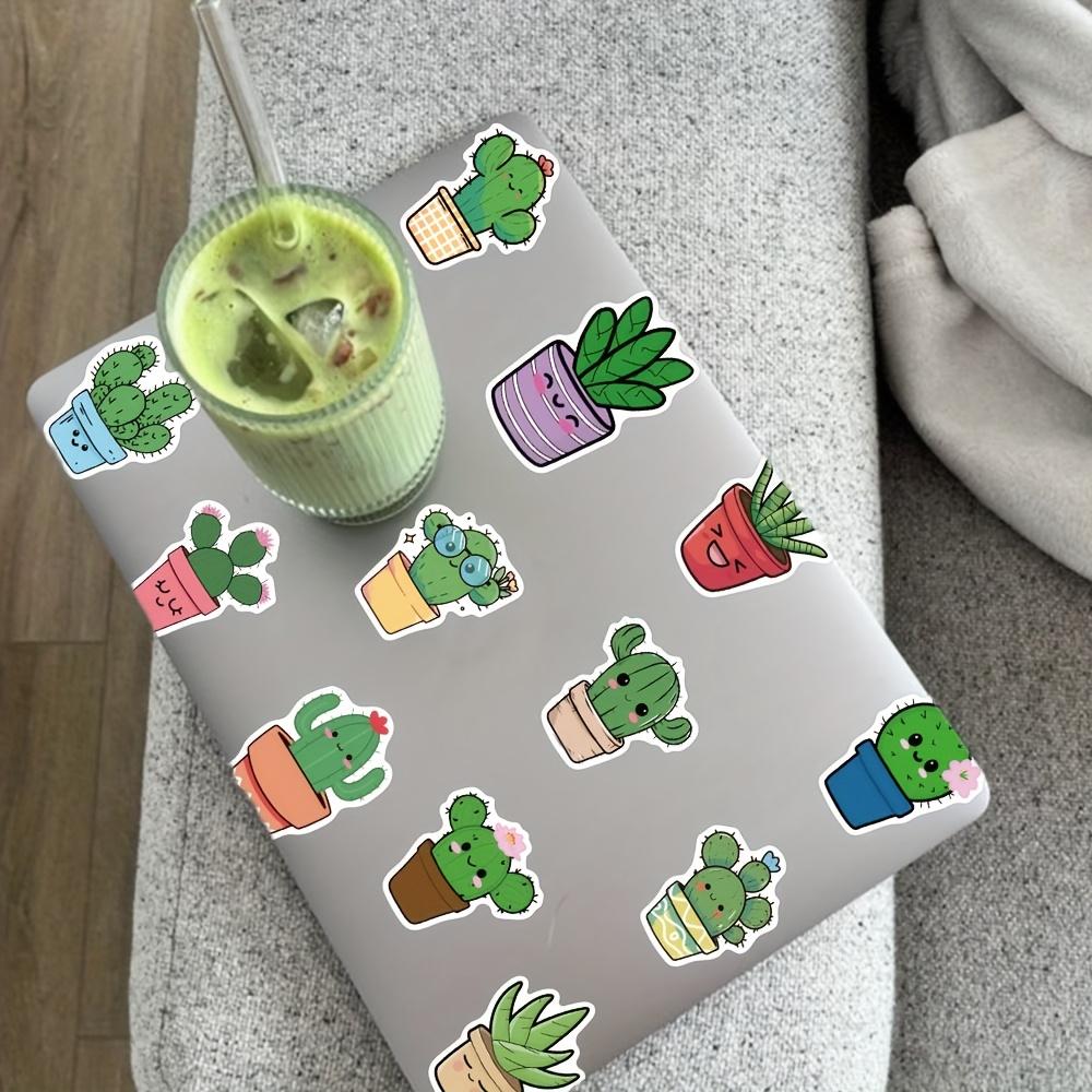 50 PZ Piante Carine Cactus Graffiti Stella Pellicola Glitter Adesivi Giocattoli per Bambini Laptop Cellulare Bagagli Album Skateboard Adesivi Creativi