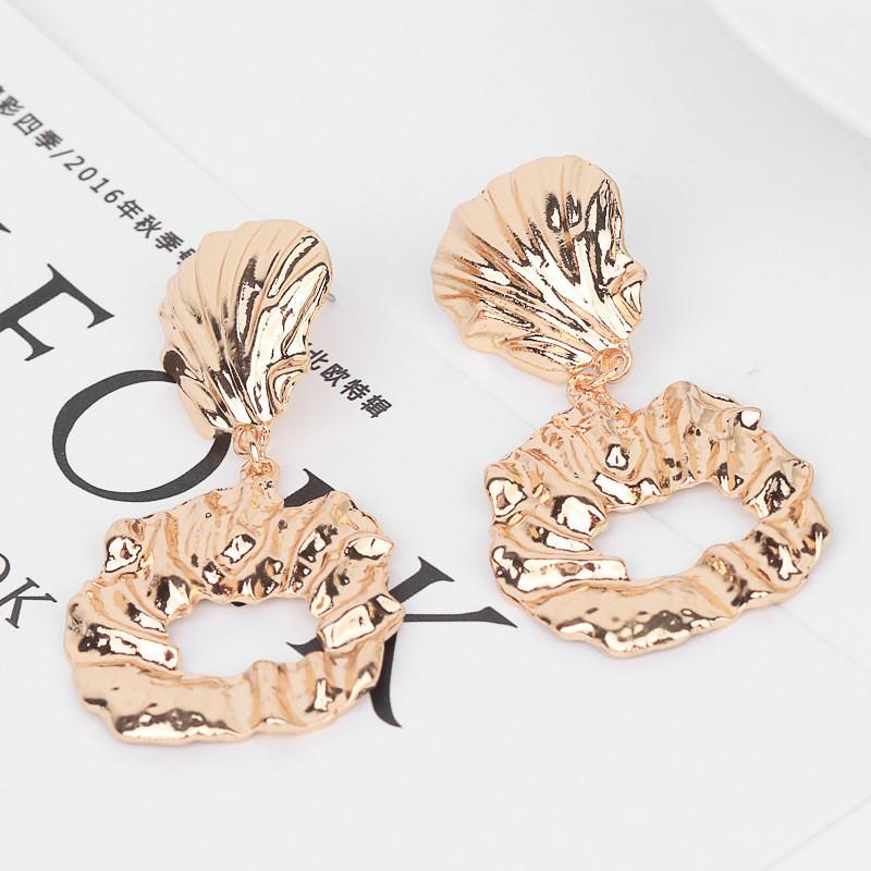 Chic Geometric Alloy Earrings Versatile Street Style Trendy Accessories Fashion