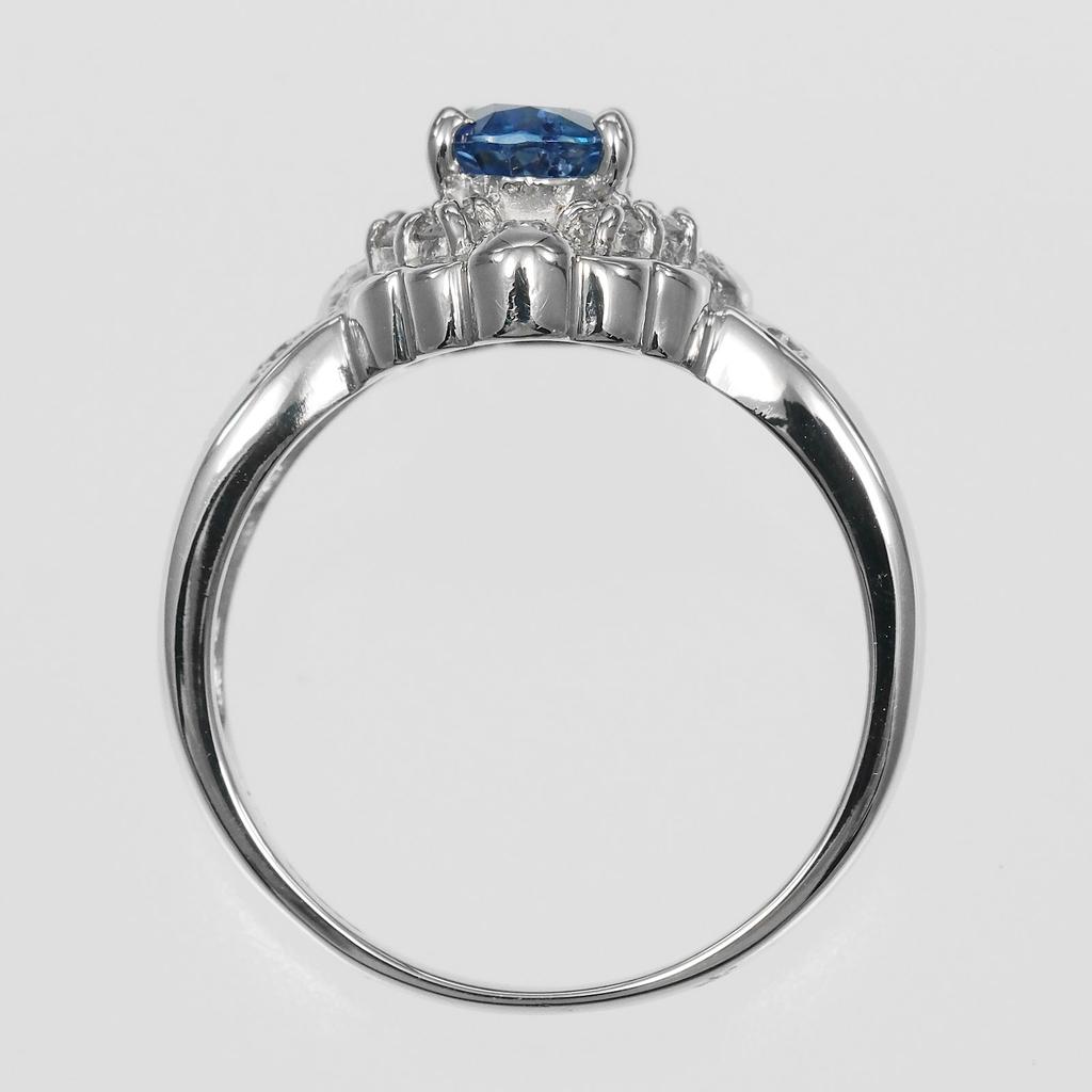 Ring Pt900Platin/Saphir/Diamant #5.6(US-Grösse) 7.3g Frauen Gebraucht