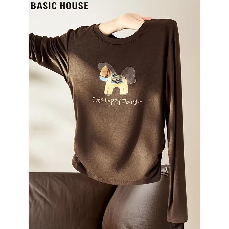 Basic House Vintage Print Long Sleeve T-Shirt M