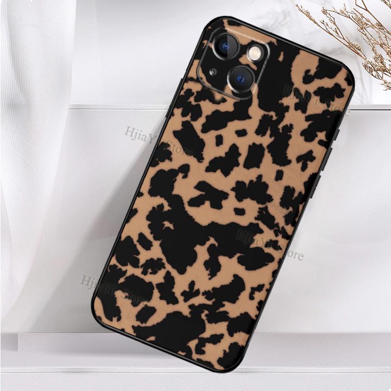 Tortoise Pattern Tortoiseshell Silicone Phone Case For iPhone 11 14 12 13 Pro Max Mini X XR XS Max 6 7 8 Plus SE 2020 Cover