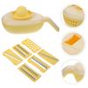 Guangmc Handheld Mandoline Slicer with Container - Yellow