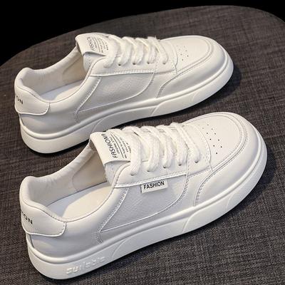 Echtes Leder Flache Weiße Schuhe Damenschuhe Frühherbst Neue Vielseitige Student Sneakers Casual Sneaker Pumps