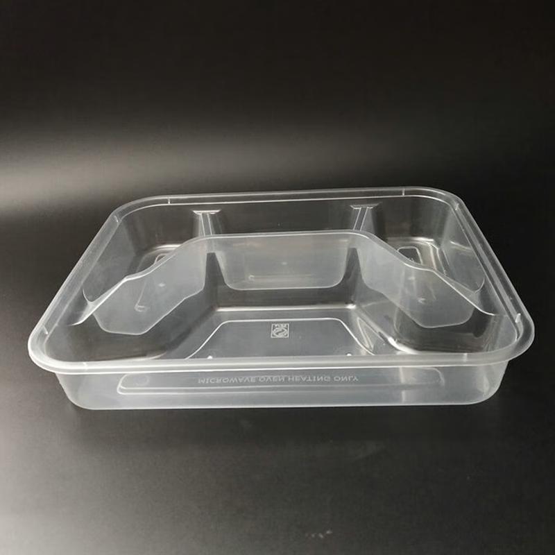 Einweg-Mahlzeitvorbereitungsbehälter mit 4 Fächern und Deckeln
