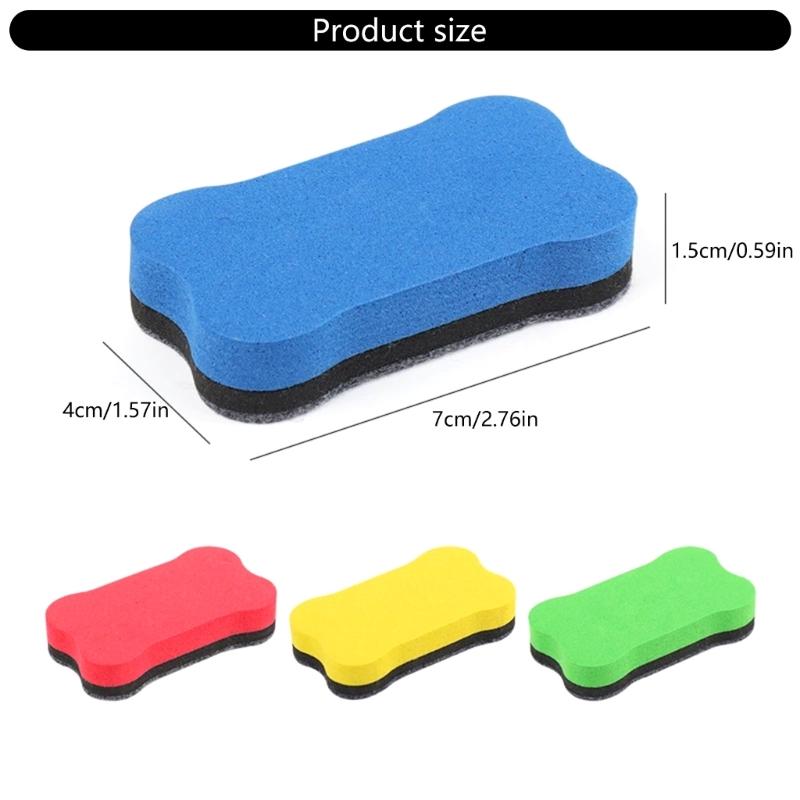 4 Pcs Magnetic Whiteboard Eraser Bone Shape Felt Board Cleaner Office Erasers For School Office Classroom Office
