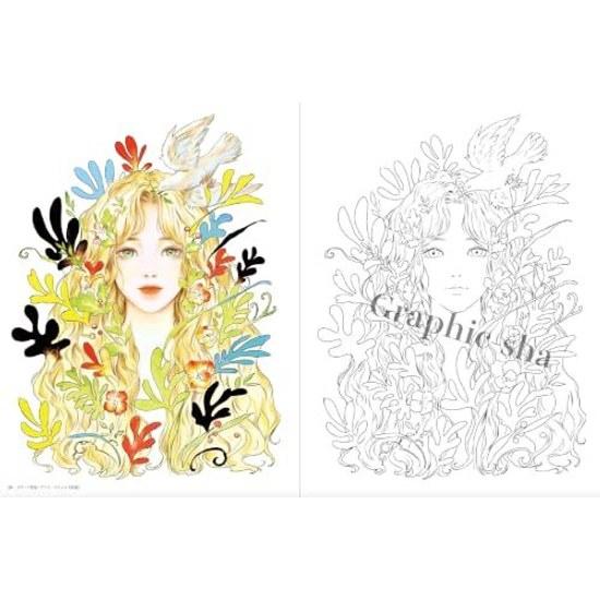 Adult Coloring Book Masterpieces Girls - Born from Western Paintings